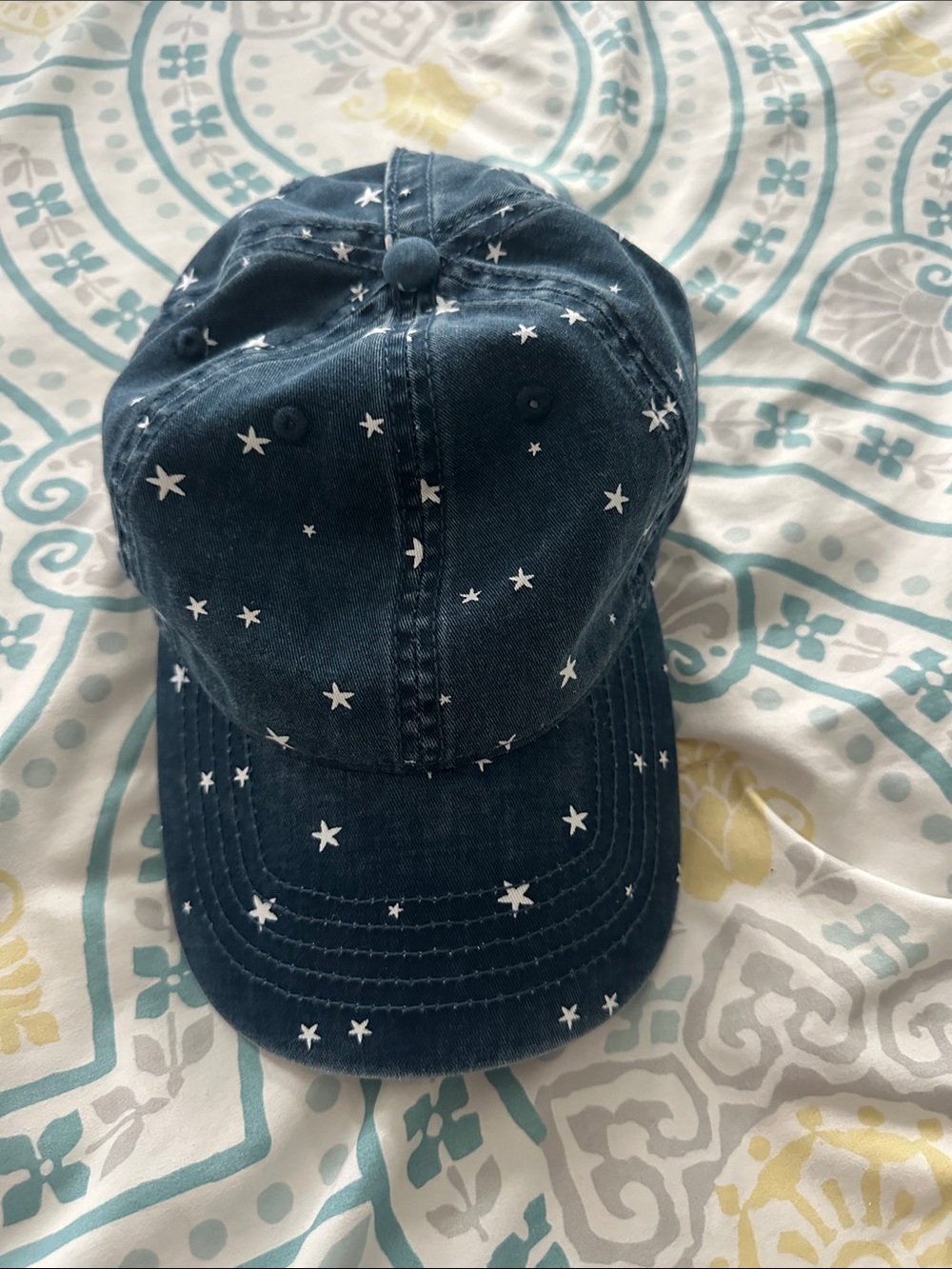 NWOT NFINITY Navy Blue Star Print Baseball Cap